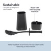 Casabella Hygenic Toilet Bowl Brush with Caddy, Black