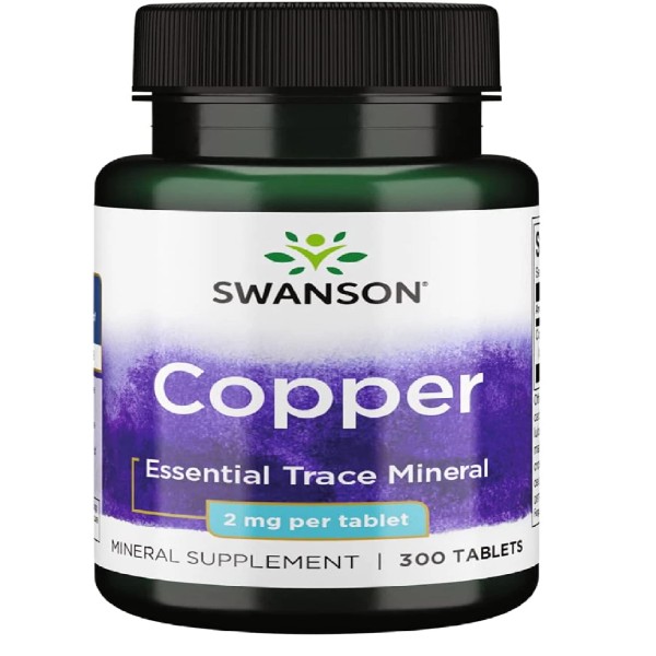 Swanson Copper Tablets- 2 mg- 300 Count