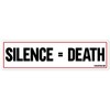EvolveFISH Silence Equals Death Bumper Sticker - [11'' x 3'']