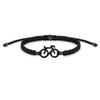 SAILBRACE Black Bike Braid Bracelet, Stainless steel, polyester