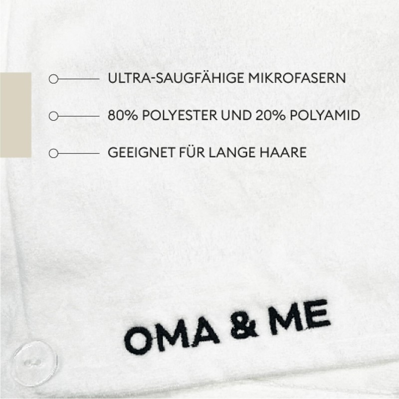 OMA & ME Hair Towel Quick Drying Microfiber Towel Highly