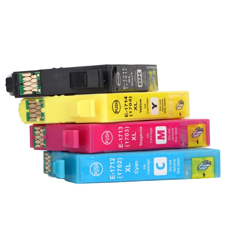 4PCS Printer Ink Cartridge Colorfast Clear Printing Large Capacity Ink