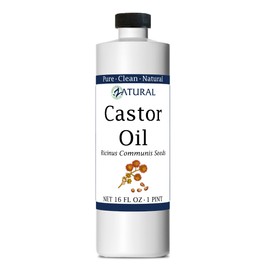 Zatural Castor Oil Naturally Grown 100% Pure Cold Pressed Castor Oil Hexane Free Hair Growth Eylash Serum and Eybrows or Body Wraps and Detox (16oz)
