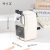 Deli Pencil Sharpener, Premium Manual Sharpener with 5-step lead adjustment
