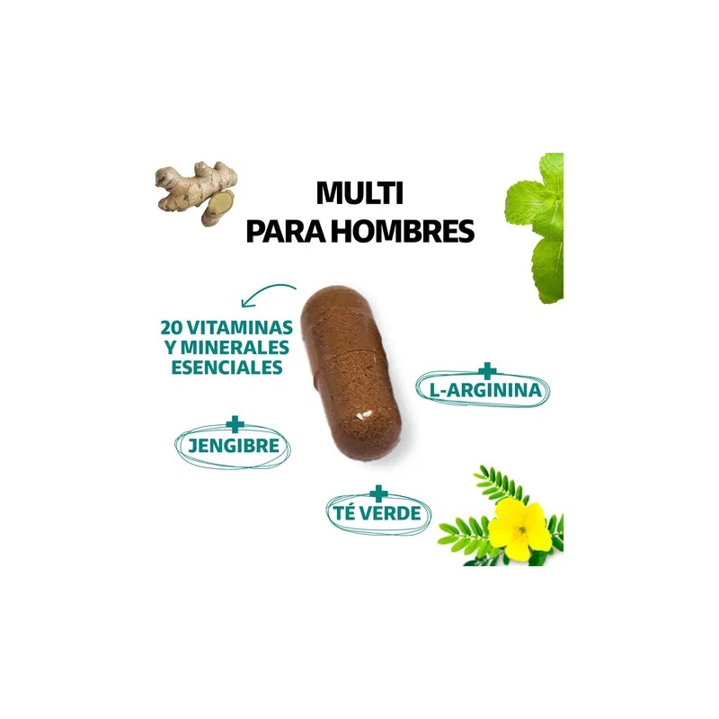 Multi Vitaminico Hombres Biotina Manganeso Verde Argnina Jengibre Vitamina Calcio