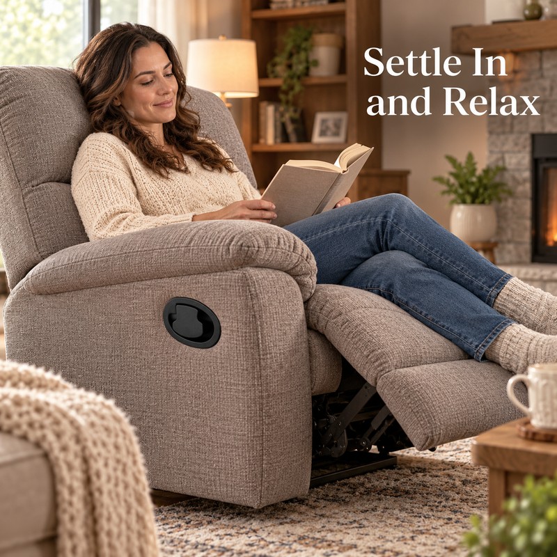 Recliner Release Handle with 38-Inch Cable, 2-Hole Replacement Pull Lever
