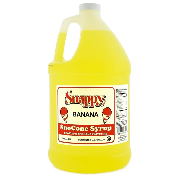 Snappy Banana Sno Cone Syrup, 1 Gallon