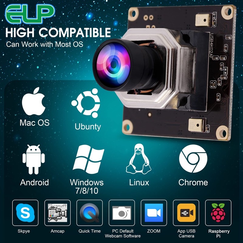 G 4K USB Camera Auto Focus Webcam Double Microphone 2160p