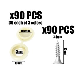 90pcs Number Plate Nuts 90pcs Screws License Plate Fasteners License Plate Screw Cover Fixing Kit