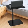 C Table for Sofa, 360° Swivel Small Side Table, C