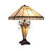 Radiance Goods Mission-Style 3-Light Blackish Bronze Finish Double Lit Table