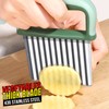HNYYZL Crinkle Cutter,Wavy Crinkle Cutter Stainless Steel 2 PCS,Wavy Knife,Cutting