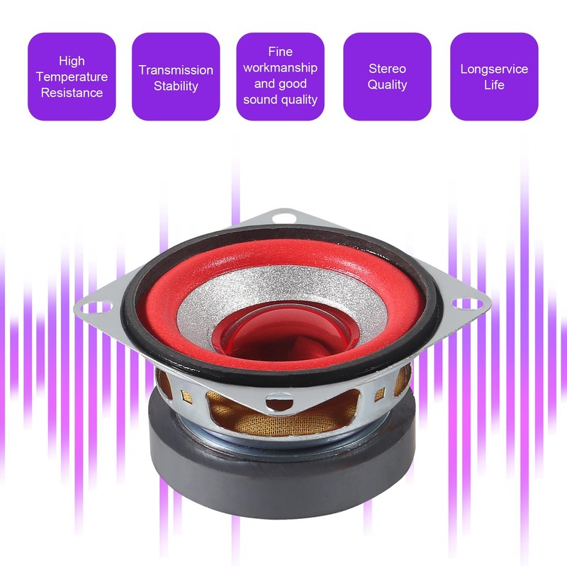 DWEII 4 Pack 4Ohm 5W Full Range Audio Speaker Bass