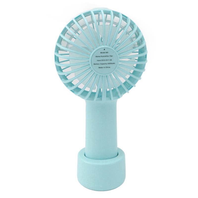 Handheld Misting Fan Quiet 2000mAh 3 Wind Speed 2 Spray