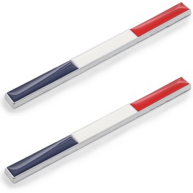 Fabulous Hall Emblem Metal Sticker France Flag Car Fashionable Decal Car Accessories Exterior General Purpose Custom Silver 2 Pieces