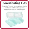 GoodCook BPA-Free Plastic Reusable Divided Snack Prep Containers, Blue (10