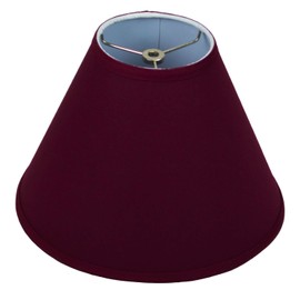 FenchelShades.com Lampshade 5" Top Diameter x 12" Bottom Diameter x 9" Slant Height with Washer (Spider) Attachment for Lamps with a Harp (Burgundy)