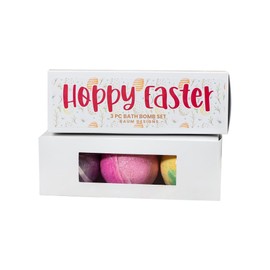 Easter Bath Bomb Set - 3pc, Easter Basket Stuffers For Girls Teens Kids Children (Hoppy Easter)
