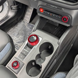 BORUIEN for Ford Bronco Sport 2025 2026 Up (NOT for Bronco) Interior Accessories Outlet Engine Start Stop Control Push Button Trim Ring Cover (Red)