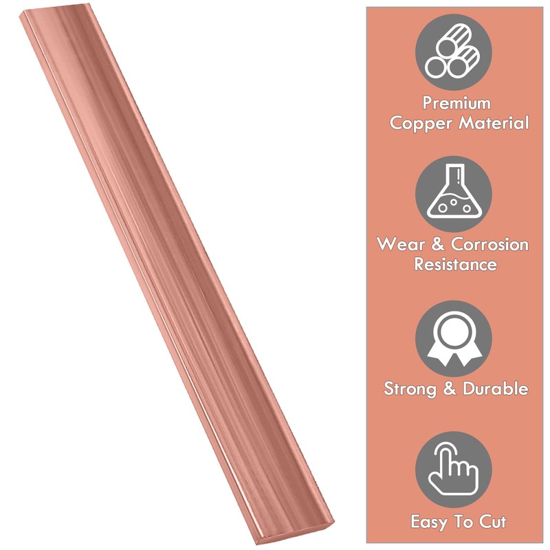 Copper Flat Bar Copper Bars 1/8" x 2" C110 Copper