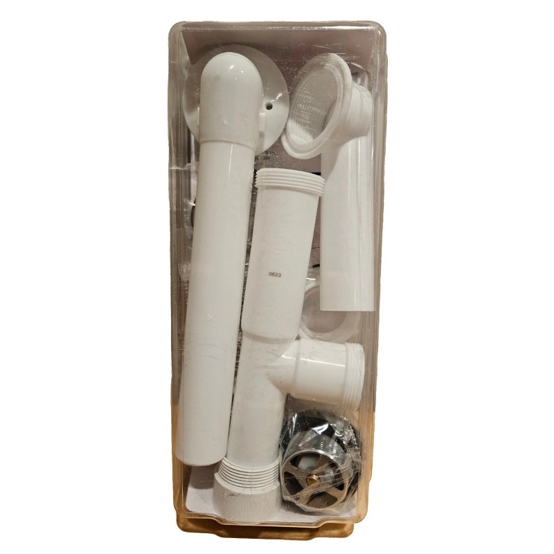 Everbilt White PolyPropylene Easy Touch Bath Drain 1 - 1/2