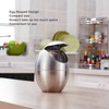 Desktop Trash Can Stainless Steel Egg Shape Mini Countertop Waste