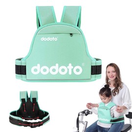 Queerelele Motorcycle Children's Belt, Children's Bicycle Rear Seat Safety Belts, Fall Protection, Children's Adjustable Motorcycle Strap, with Reflective Strips, Suitable for Children Between 1 and