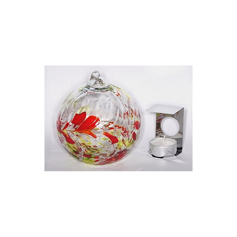 Milford Collection Hanging Glass Birthstone Nightlight Globe - Peridot -