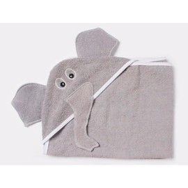 Kansas City Garment Factory Organic  Hooded Towel for Kids  Elephant Design  Ultra Soft Made in USA!