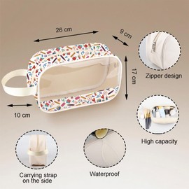 Educational Assistant Clear Cosmetic Bags EA Appreciation Gift Being an Educational Assistant is Heart Work Educator Makeup Bag (Heart Work MB UK)