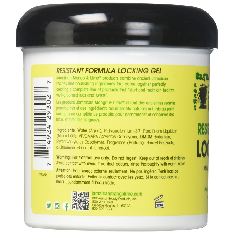 Jamaican Mango and Lime Resistant Formula Locking Hair Gel, 16