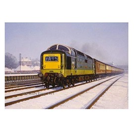 Class 55 Deltic Diesel Locomotive Engine Railway Train Christmas Xmas Card
