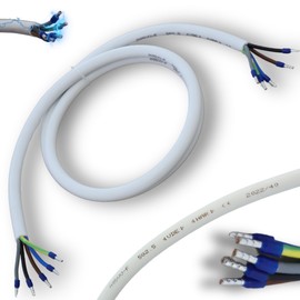 maxgo Hob Connection Cable 1.5 m H05VV-F 5 x 2.5 Cable Hob Connection Cable Connection Set for Ovens and Cookers Hob Connection Cable Sheathed Cable Oven Connection Cable