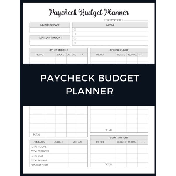 Paycheck Budget Planner: Undated Budget Planner Expense Tracker and Personal