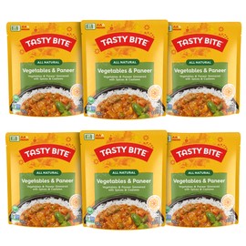 Tasty Bite Indian Vegetables & Paneer, Microwaveable Ready to Eat Entrée, 10 Ounce (Pack of 6)