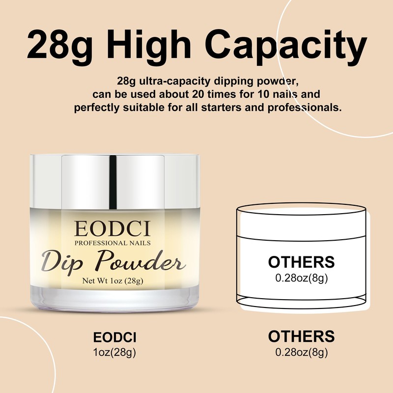 EODCI 28 g Dipping Powder, Yellow Spring Dip Acrylic Powder