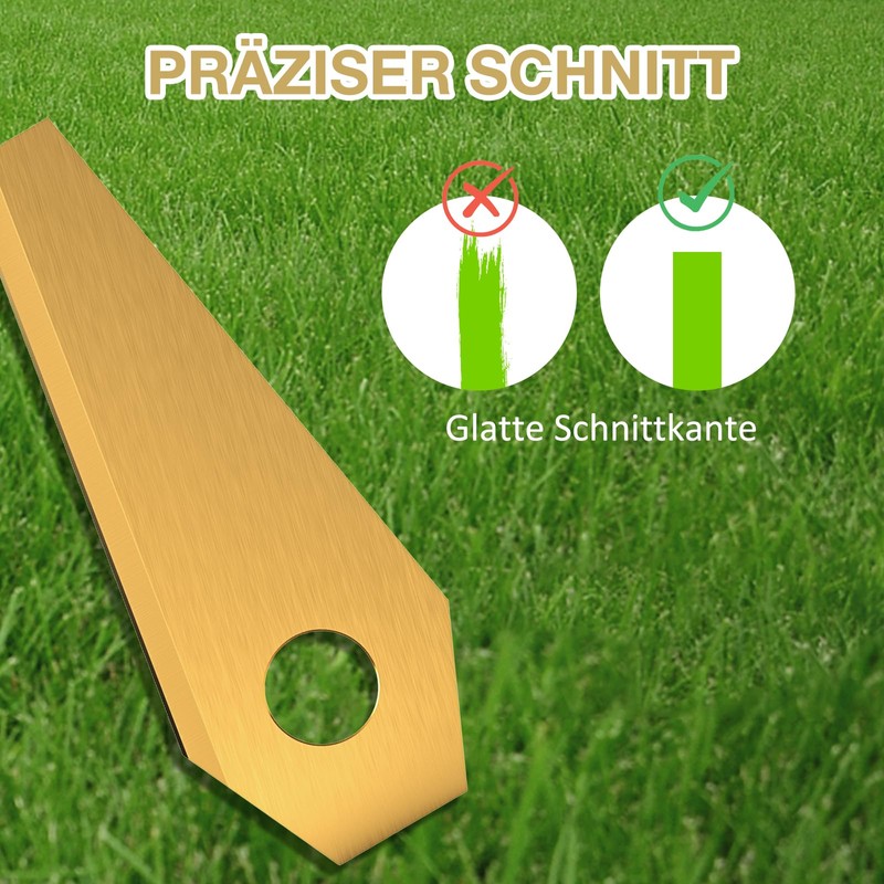 Robotic Lawnmower Blade Compatible with Bosch Indego, FOTEEMO Titanium Carbide