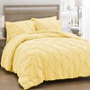 UNIKOME King Size Comforter Set Yellow - Lightweight Soft Pintuck