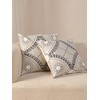 Glamm Texa Abstract decor Cushion Covers White And Gray 45cm