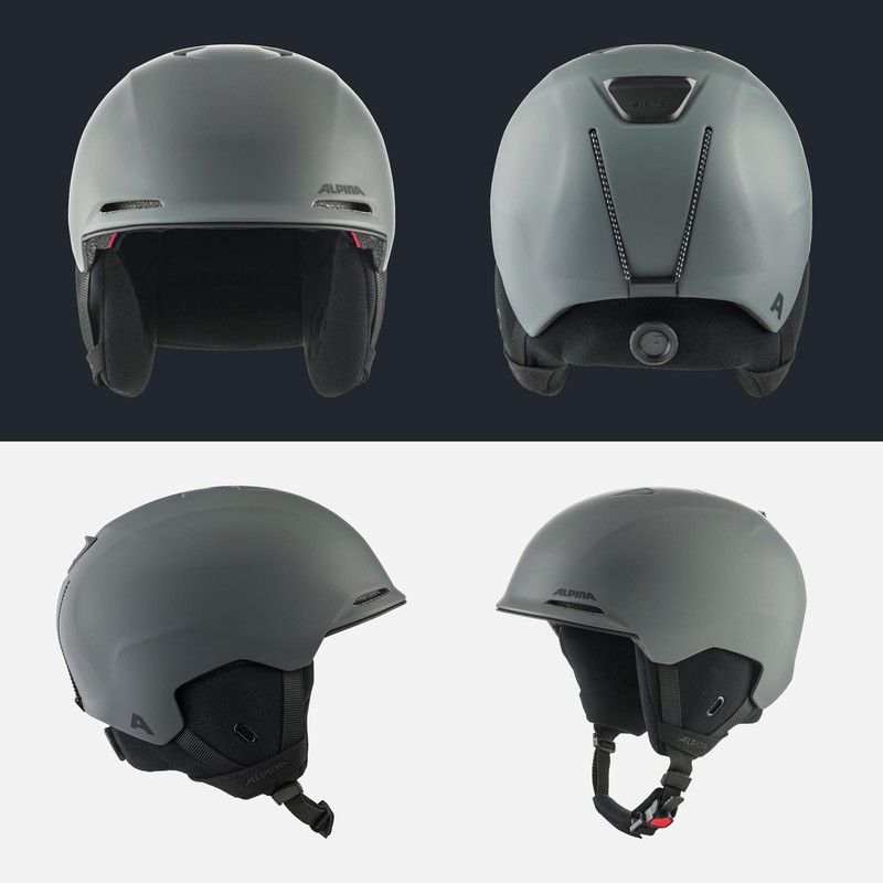 ALPINA BRIX Ski Helmet, Midnight Grey Matt, 55-59 cm