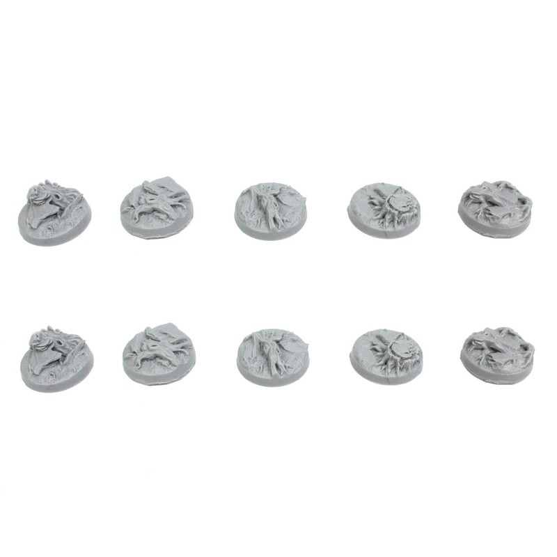 War World Gaming 25 mm Round Fantasy Forest Bases x10