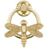 Brass Dragonfly Door Knocker for Front Door | Polished Solid