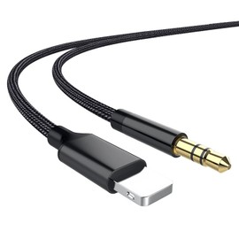 [SZSL] AUX Cable, Light-ning to 3.5mm Audio Cable, HIFI Sound Quality, Durable Nylon Braid, Compatible with Cable Converting Headsets, iPods, i-Phones, iPads, Home Stereos, Headphones, Car Stereos