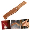 WOONEKY 1pc Portable Wooden Folding Beard Comb with Leather Case