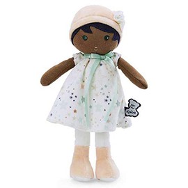 Kaloo Tendresse My First Fabric Doll Manon K 12.5” Soft Plush Figure in Pastel Star Dress and Hat with Baby Safe Embroidered Face Machine Washable for Ages 0+