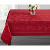 Holiday Elegance Engineered Jacquard Christmas Tablecloth (RED, 60" X 120"