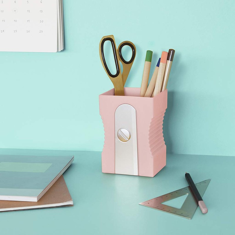 balvi Original Sharpener Pencil Case for Pencil Sharpener Light Pink