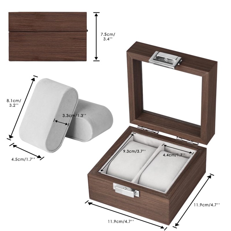 Baskiss Wooden Watch Case Watch Storage Box Collection Case Watch