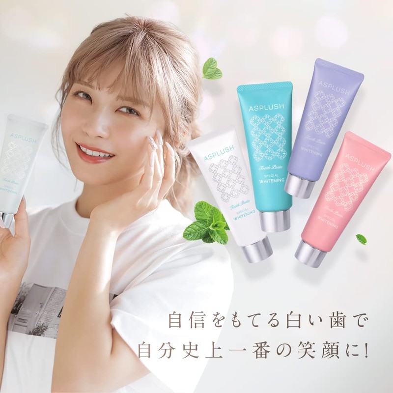 ASPLUSH Whitening Toothpaste, Loved by Mikiko Uno, For those Worried