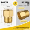[2-Pack] APLWY 1/2" Female NPT x 1/2" Male NPT Brass